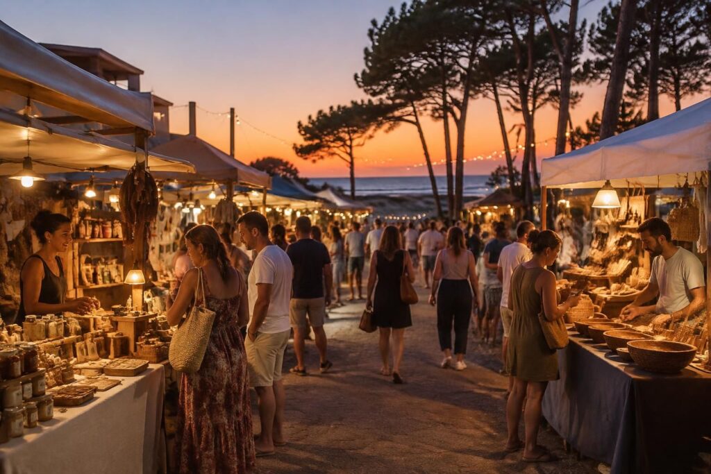 retrouvez les dates des prochaines éditions du marché nocturne de mimizan plage et profitez de son ambiance conviviale, entre flânerie et découvertes.